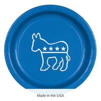 96 Pack Bulk Democratic Party Plates Blue Paper Plates 9 inch