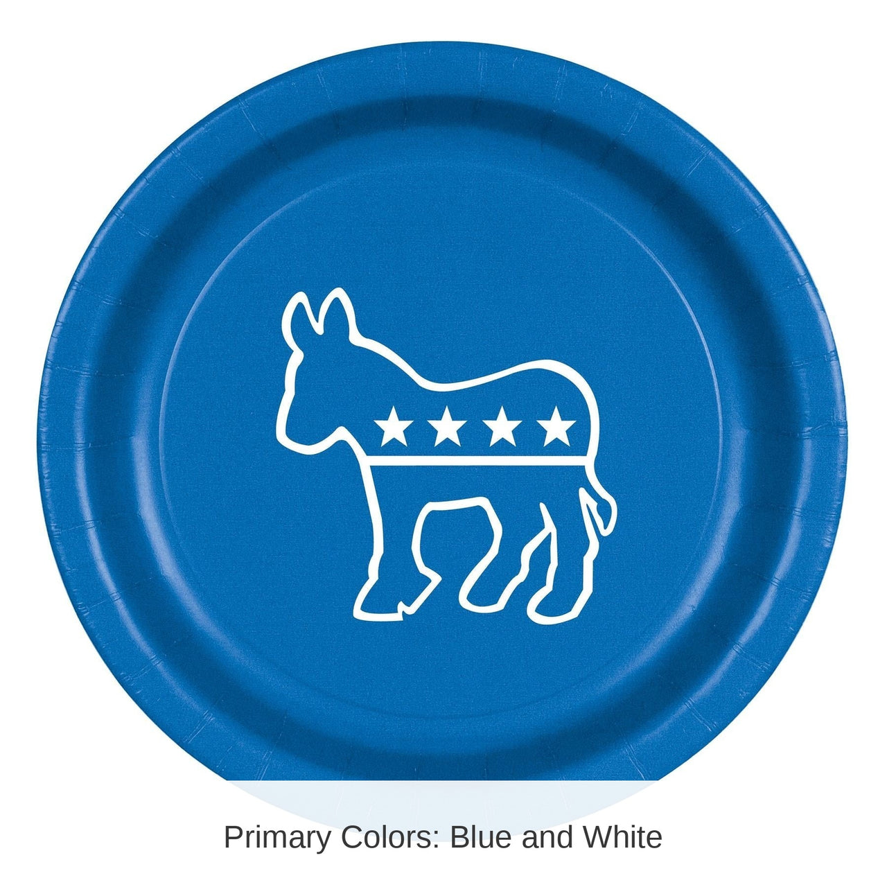 96 Pack Bulk Democratic Party Plates Blue Paper Plates 9 inch