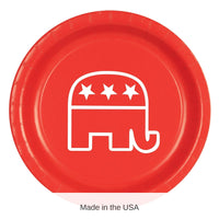96 Pack Bulk Republican Party Red Paper Plates 9 inch