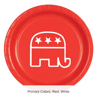 96 Pack Bulk Republican Party Red Paper Plates 9 inch