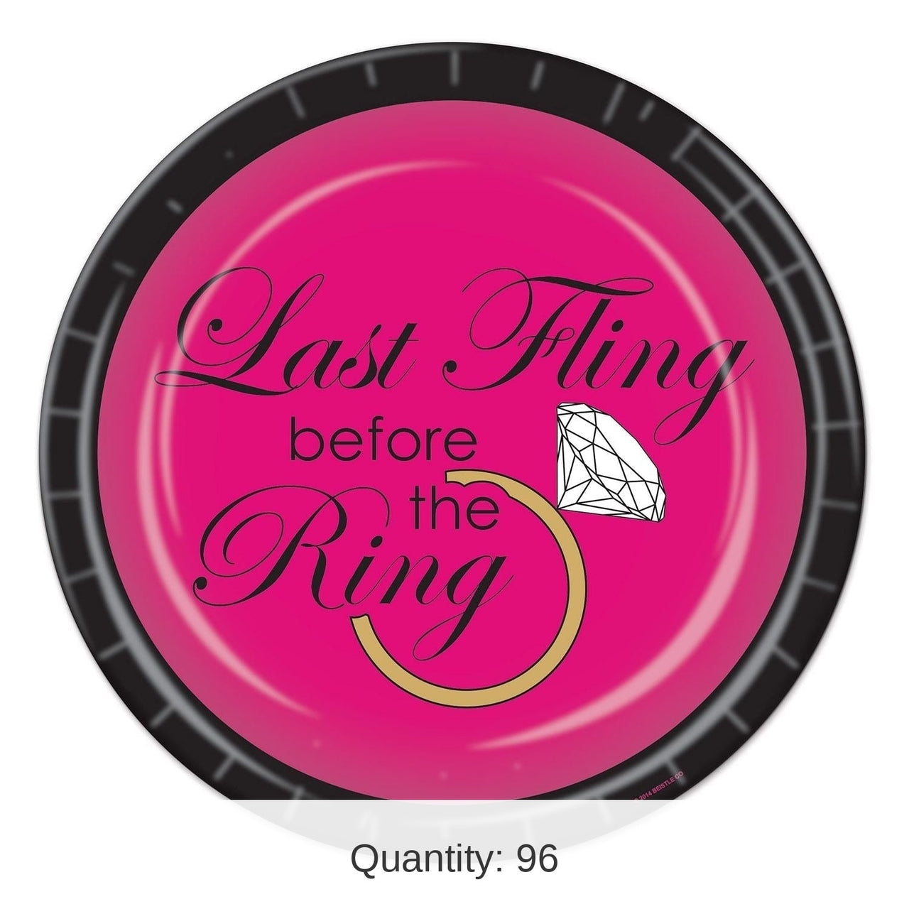96 Pack Bulk Bachelorette Last Fling Paper Plates 9 inch