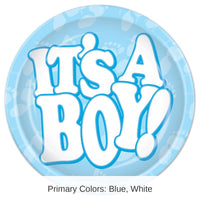 96 Pack Bulk It's A Boy! Paper Plates 9 inch