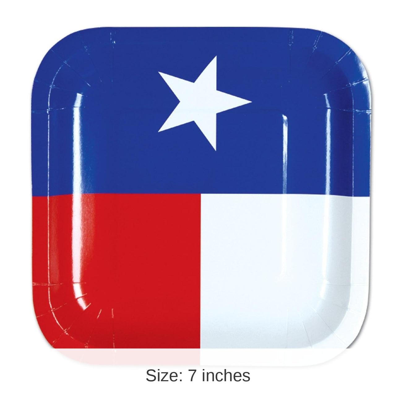 96 Pack Bulk Texas Themed Party Paper Plates 7 inch