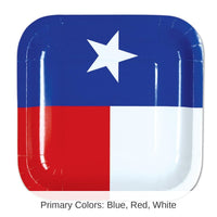 96 Pack Bulk Texas Themed Party Paper Plates 7 inch