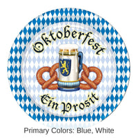 96 Pack Bulk Oktoberfest Theme Paper Plates 7 inch