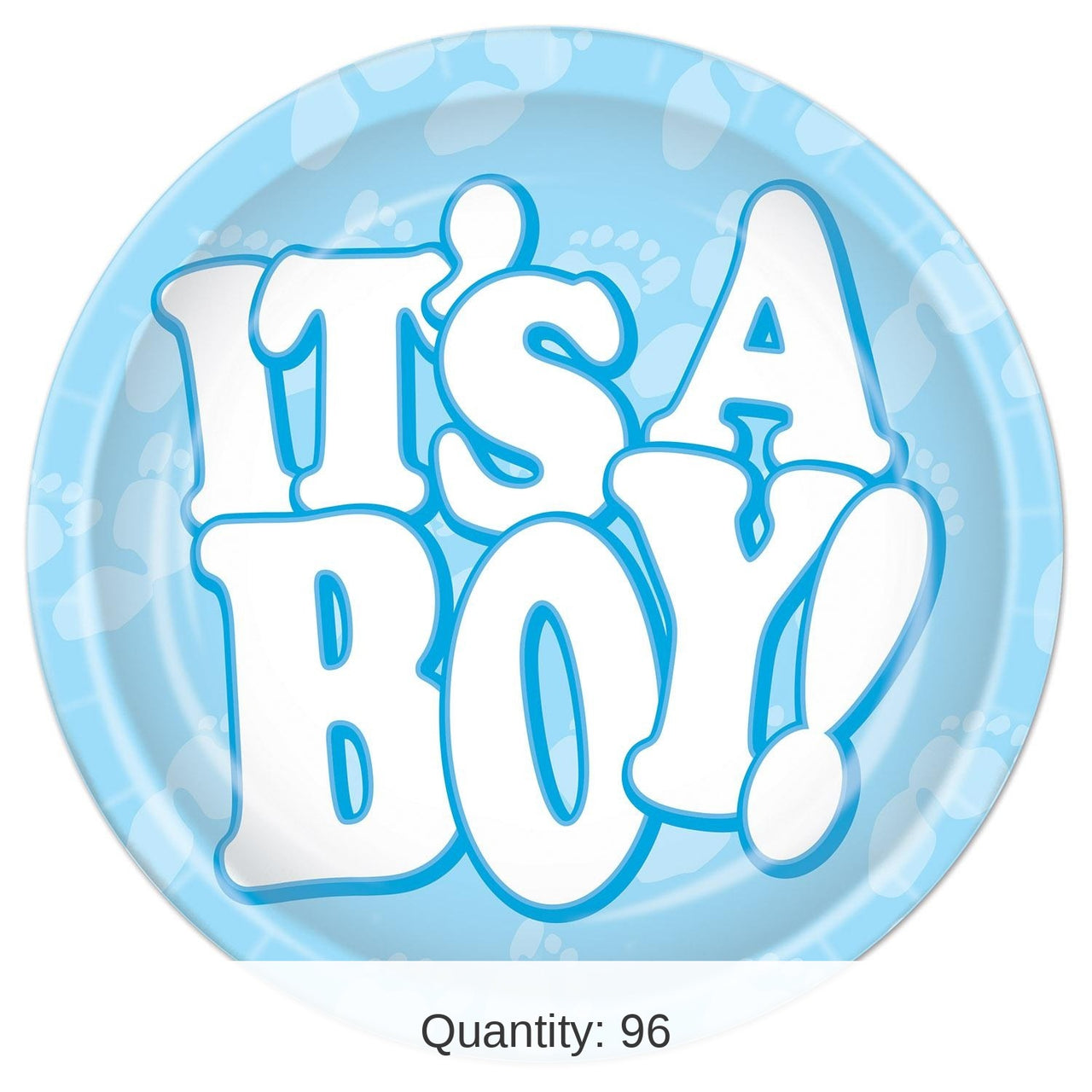 96 Pack Bulk It's A Boy! Paper Plates 7 inch