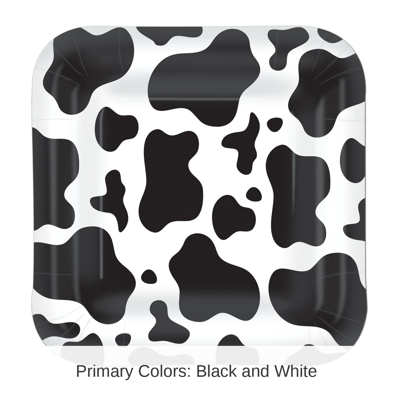 96 Pack Bulk Cow Print Party Paper Plates 7 inch