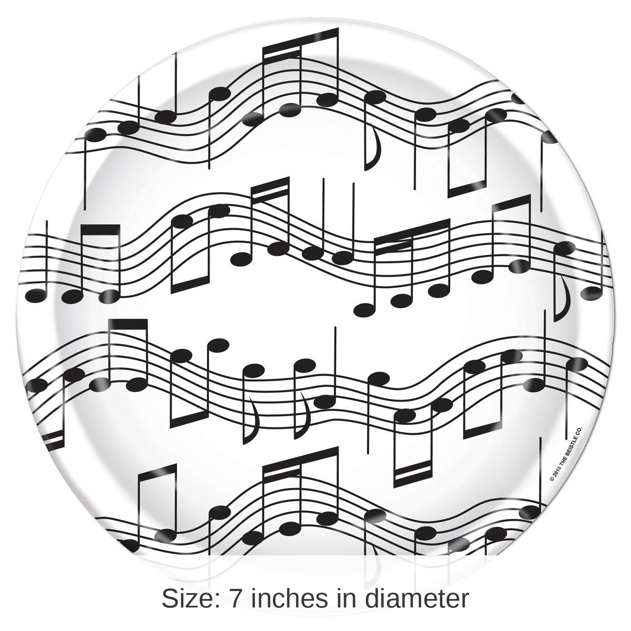 96 Pack Bulk Musical Notes Party Paper Plates 7 inch