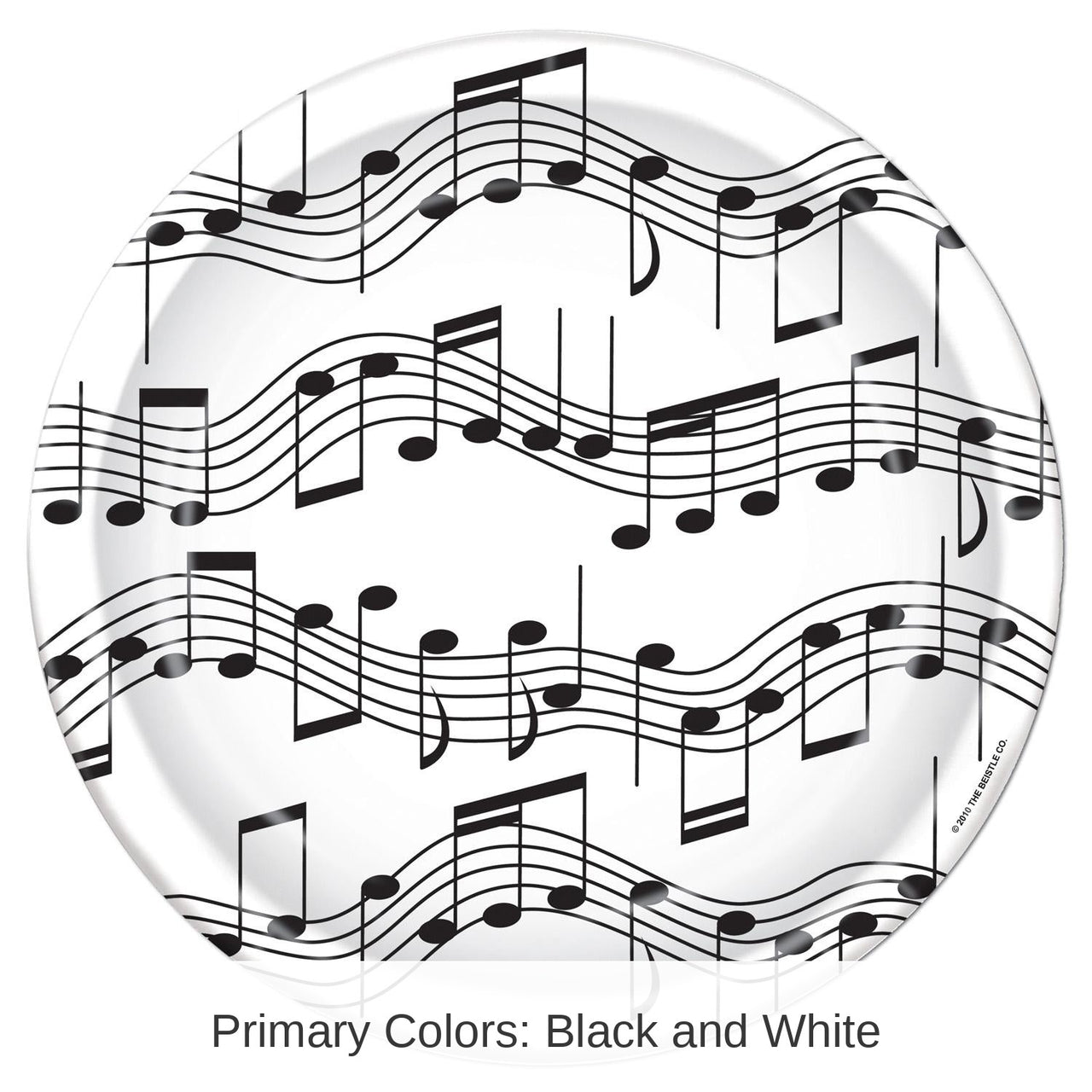 96 Pack Bulk Musical Notes Party Paper Plates 7 inch
