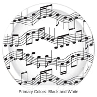 96 Pack Bulk Musical Notes Party Paper Plates 7 inch