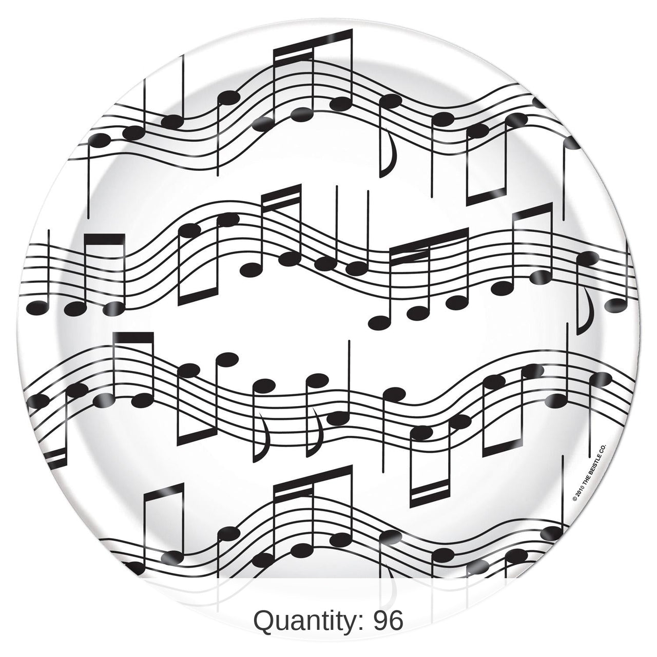 96 Pack Bulk Musical Notes Party Paper Plates 7 inch