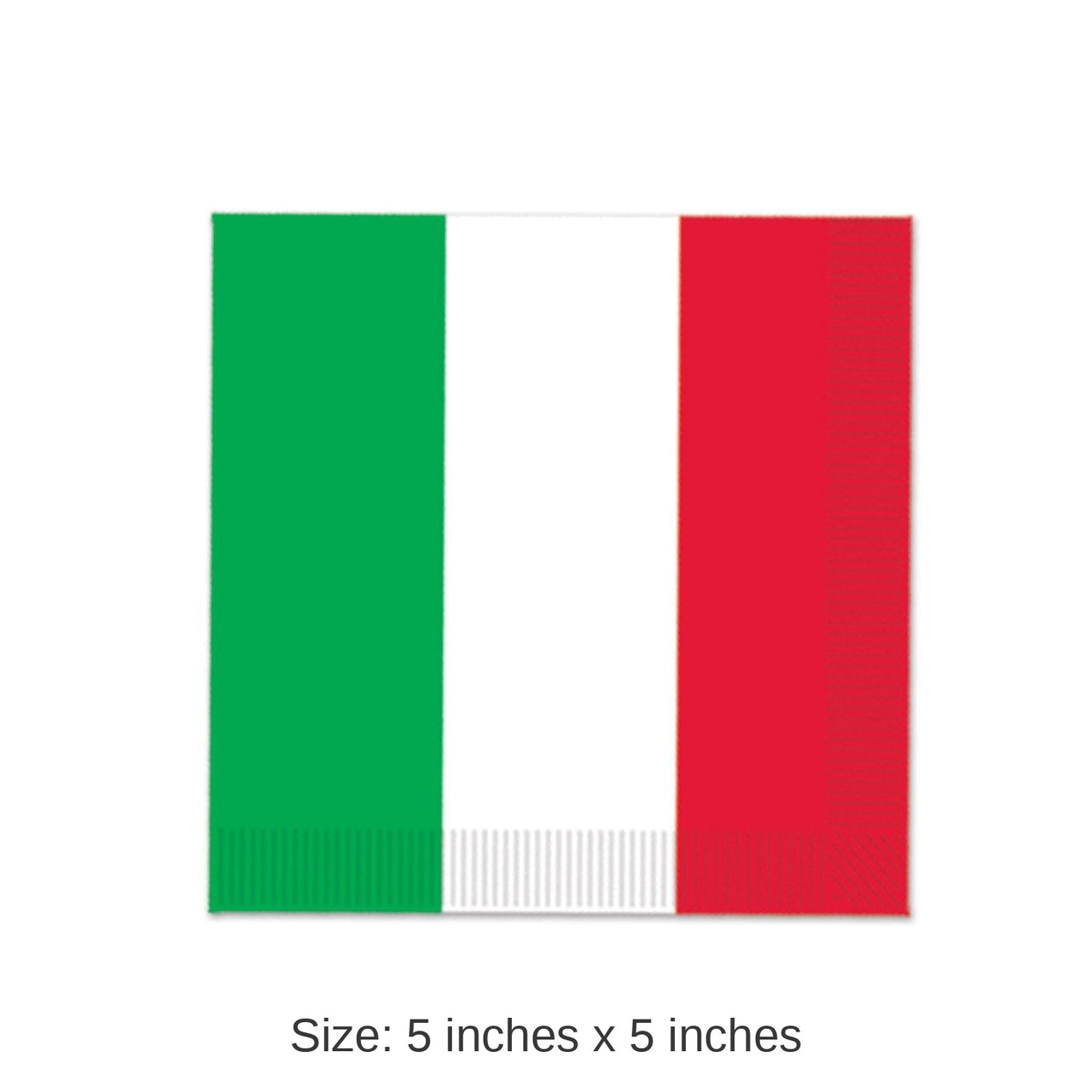 192 Pack Bulk Fiesta Red, White/Green Beverage Napkins
