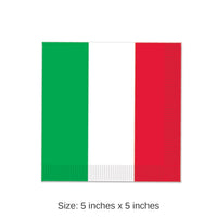 192 Pack Bulk Fiesta Red, White/Green Beverage Napkins