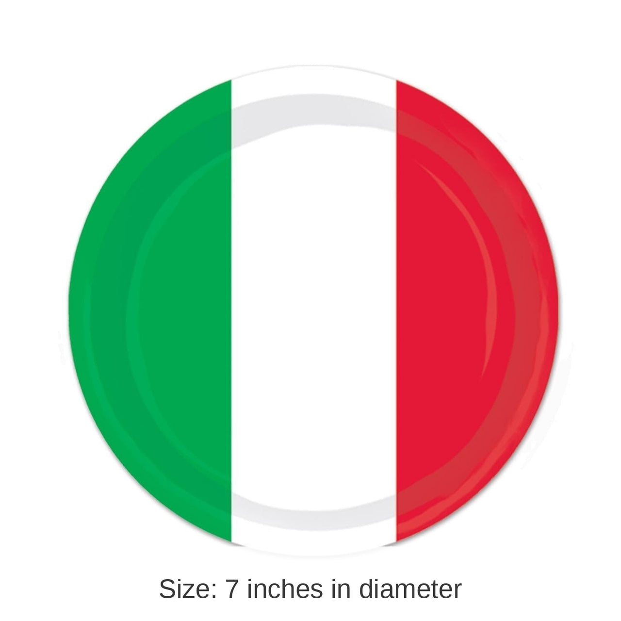 96 Pack Bulk Fiesta Red, White/Green Paper Plates 7 inch