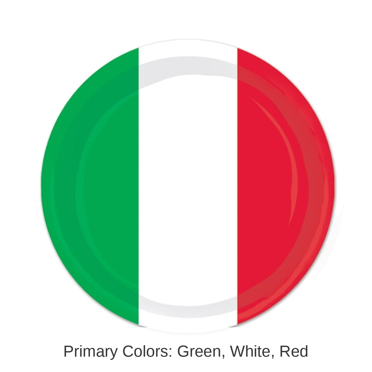 96 Pack Bulk Fiesta Red, White/Green Paper Plates 7 inch
