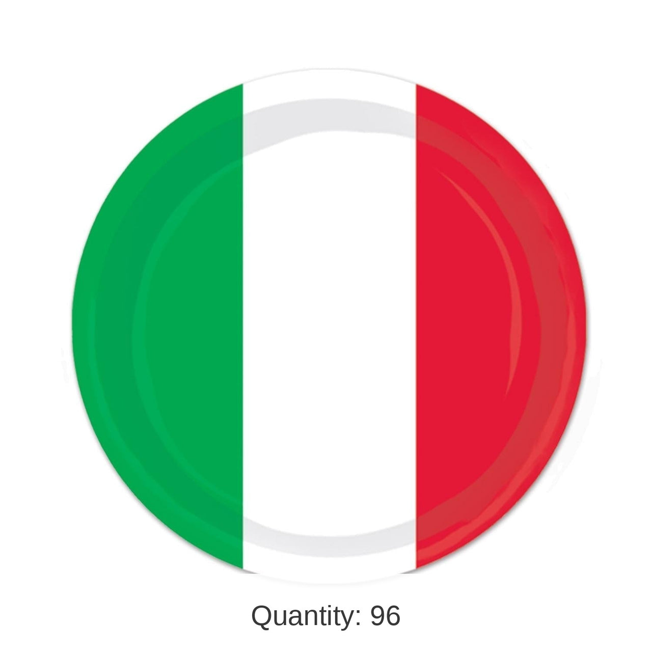 96 Pack Bulk Fiesta Red, White/Green Paper Plates 7 inch