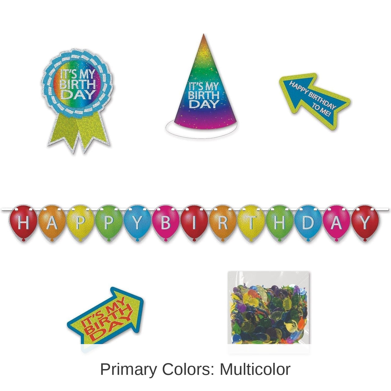 6 Pack Bulk Birthday Desktop 6 Piece Party Pack Kit