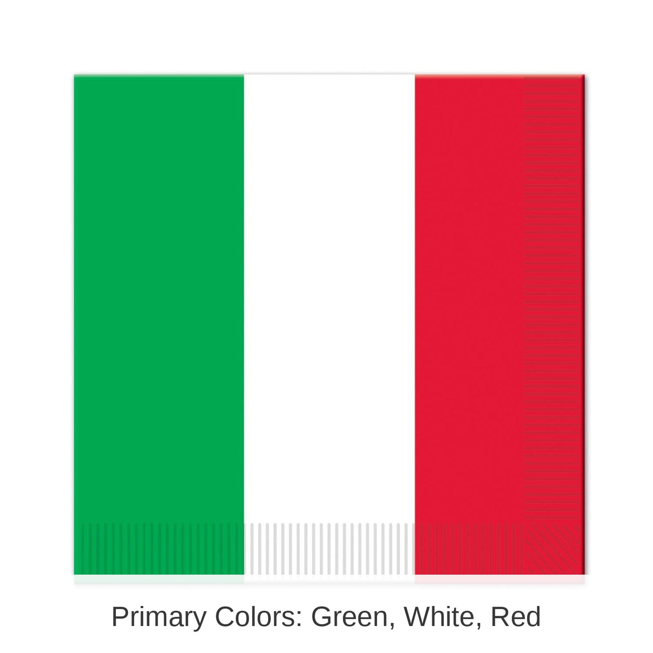 192 Pack Bulk Red - White/Green Party Luncheon Napkins