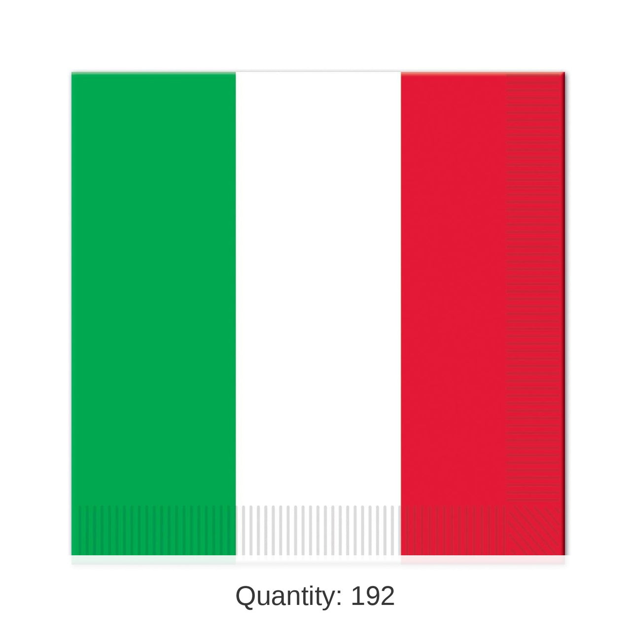 192 Pack Bulk Red - White/Green Party Luncheon Napkins