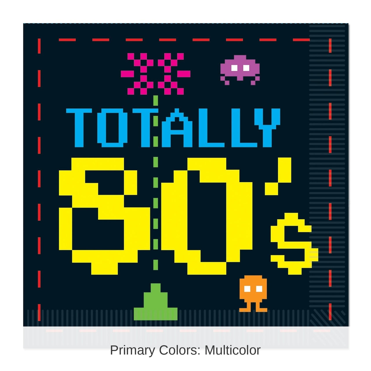 192 Pack Bulk 80's Party Luncheon Napkins