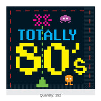 192 Pack Bulk 80's Party Luncheon Napkins