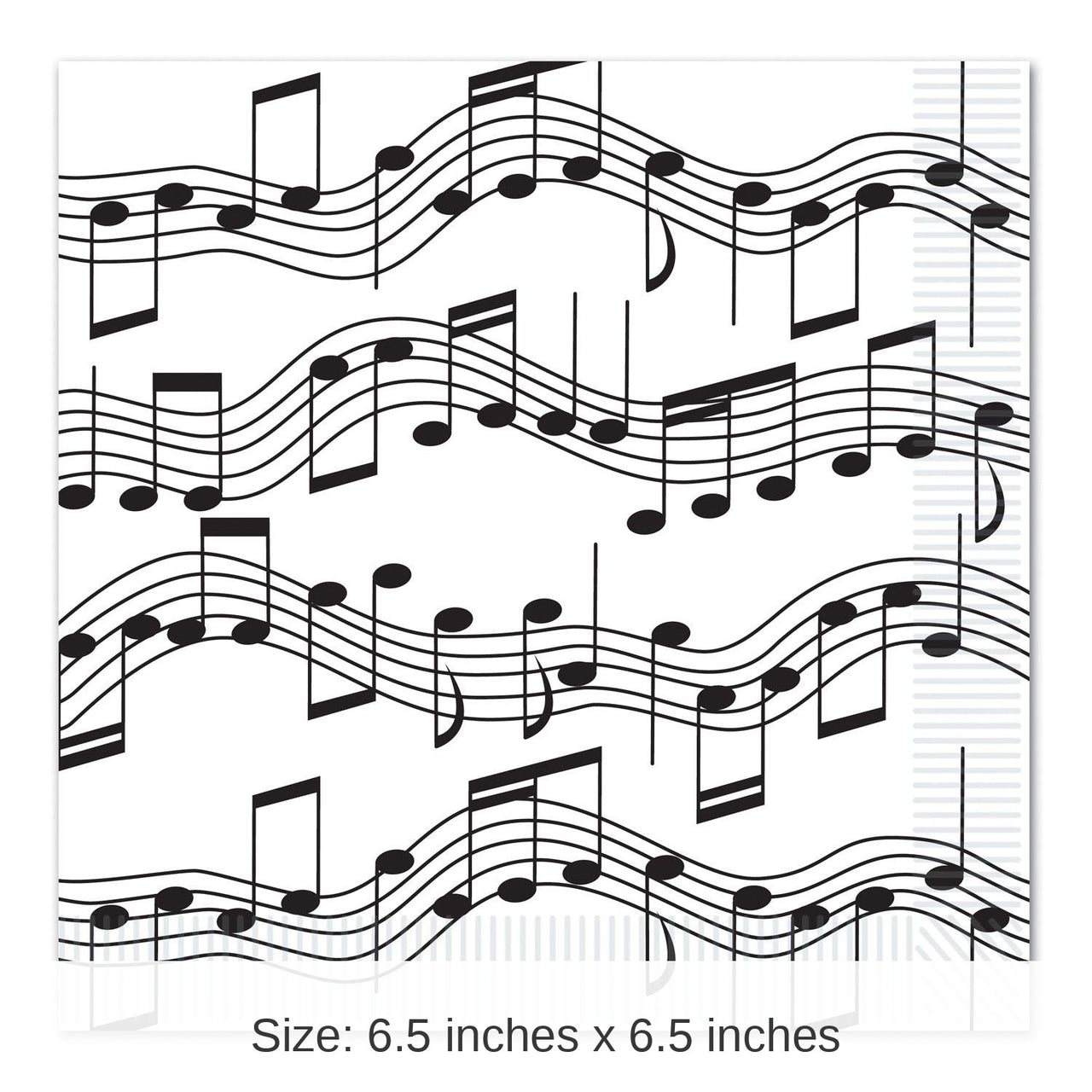 192 Pack Bulk Musical Notes Party Luncheon Napkins