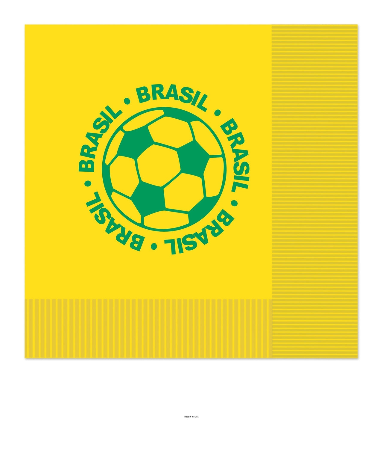 192 Pack Bulk Brasil Soccer Luncheon Napkins 2-Ply