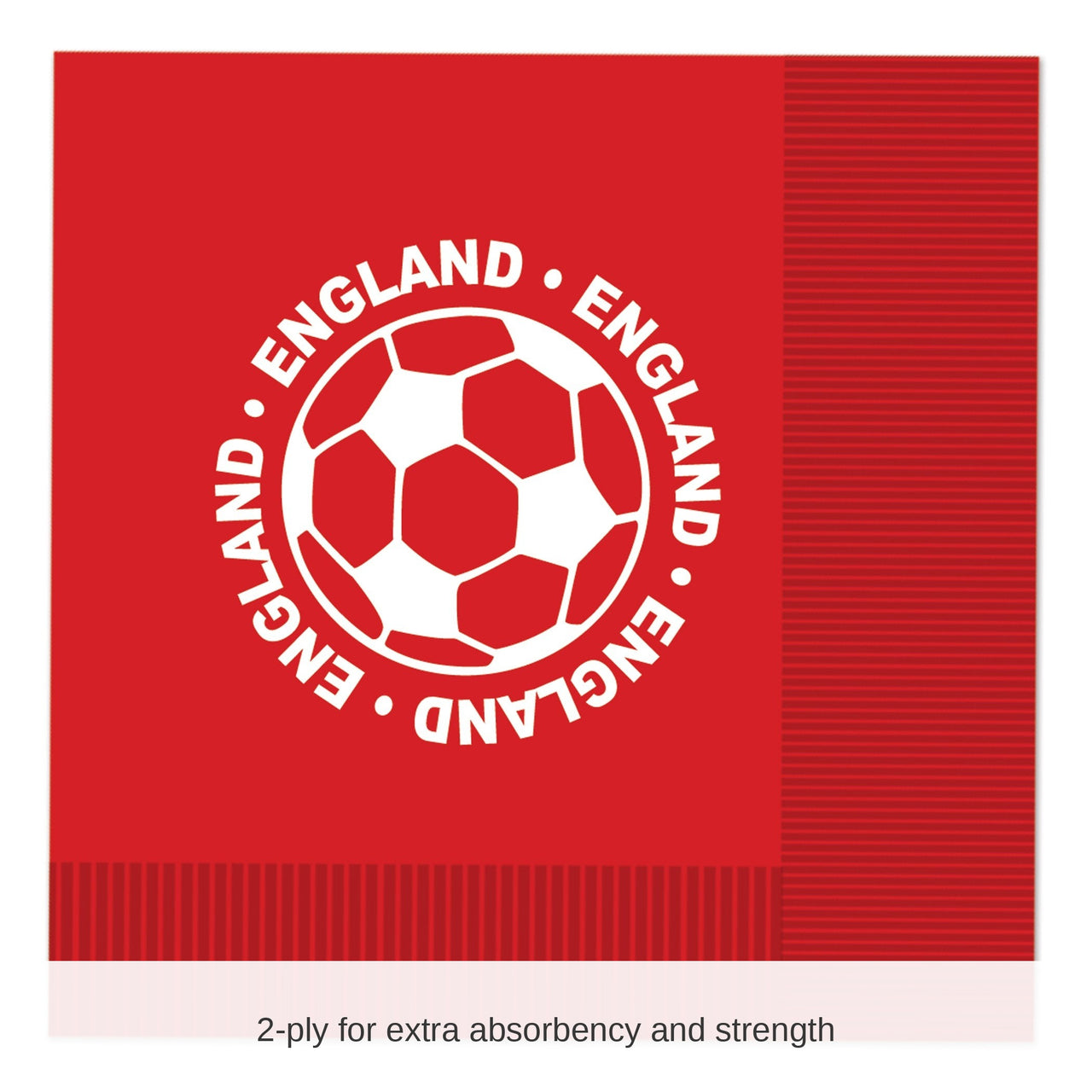 192 Pack Bulk England Soccer Luncheon Napkins 2-Ply