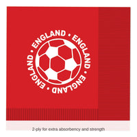 192 Pack Bulk England Soccer Luncheon Napkins 2-Ply