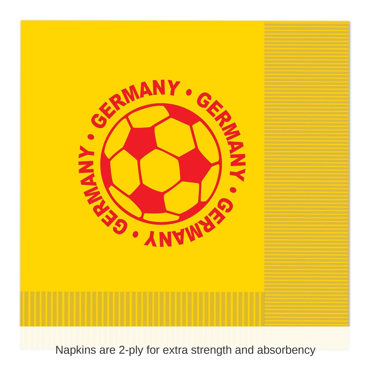 192 Pack Bulk Germany Soccer Luncheon Napkins 2-Ply