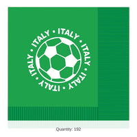 192 Pack Bulk Italy Soccer Luncheon Napkins 2-Ply