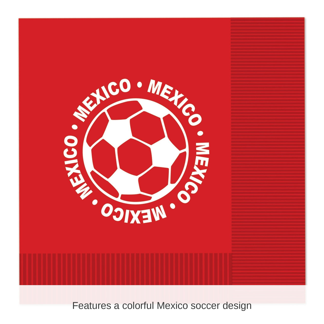 192 Pack Bulk Mexico Soccer Luncheon Napkins 2-Ply Napkins