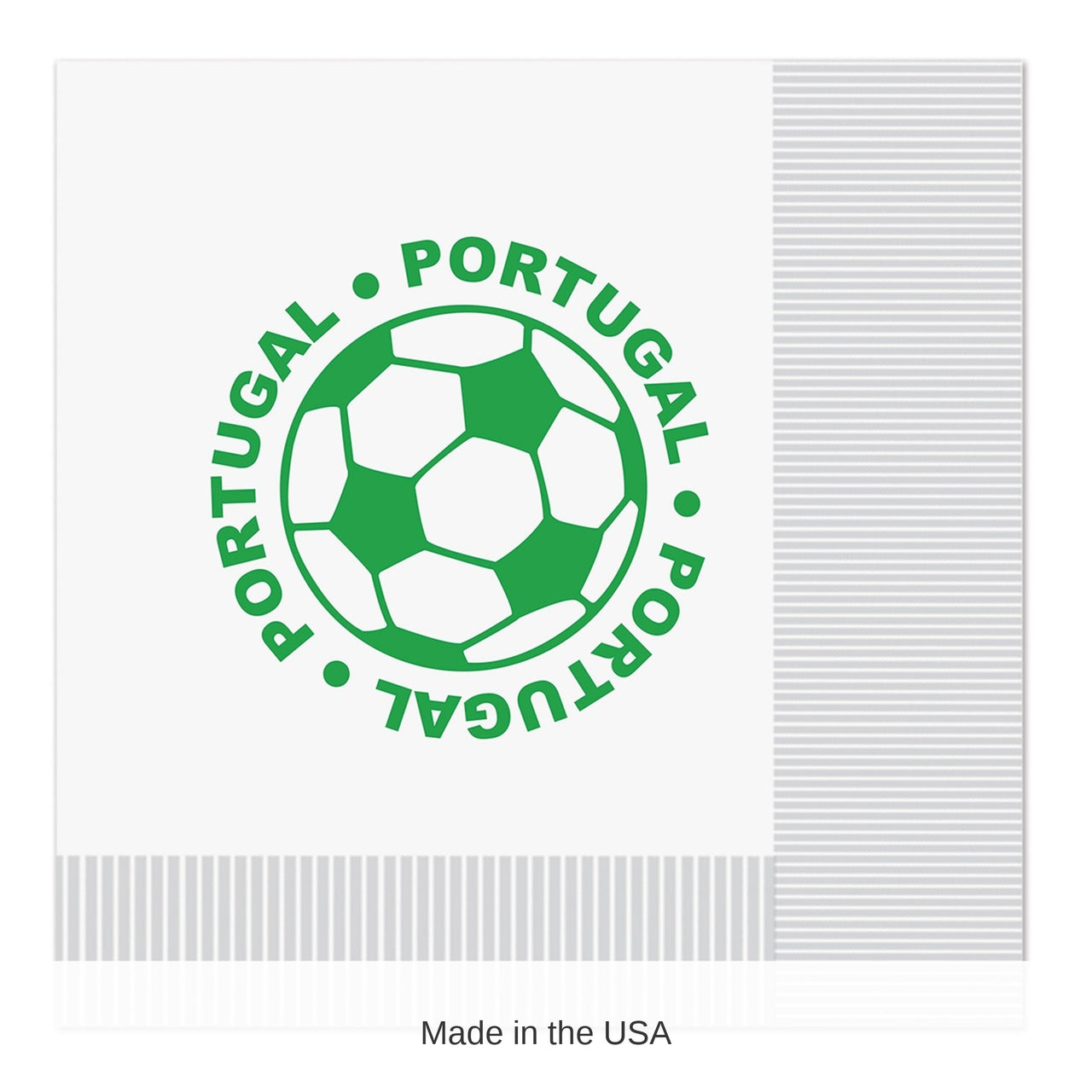 192 Pack Bulk Portugal Soccer Luncheon Napkins 2-Ply