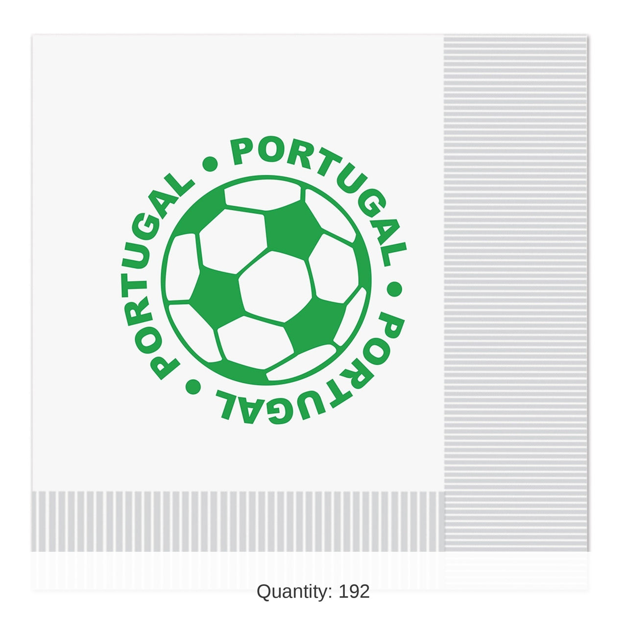 192 Pack Bulk Portugal Soccer Luncheon Napkins 2-Ply