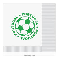 192 Pack Bulk Portugal Soccer Luncheon Napkins 2-Ply