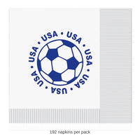 192 Pack Bulk USA Soccer Luncheon Napkins 2-Ply
