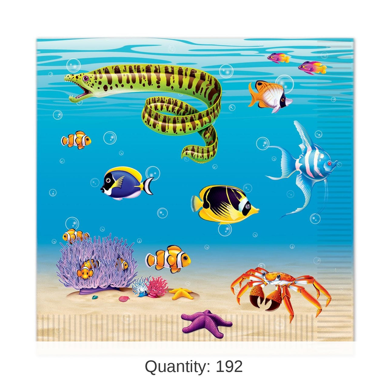 192 Pack Bulk Under The Sea Party Luncheon Napkins