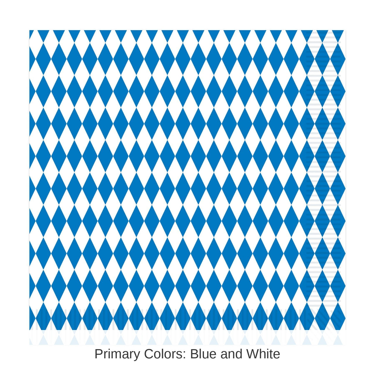 192 Pack Bulk Oktoberfest Blue/White Luncheon Napkins