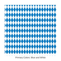 192 Pack Bulk Oktoberfest Blue/White Luncheon Napkins