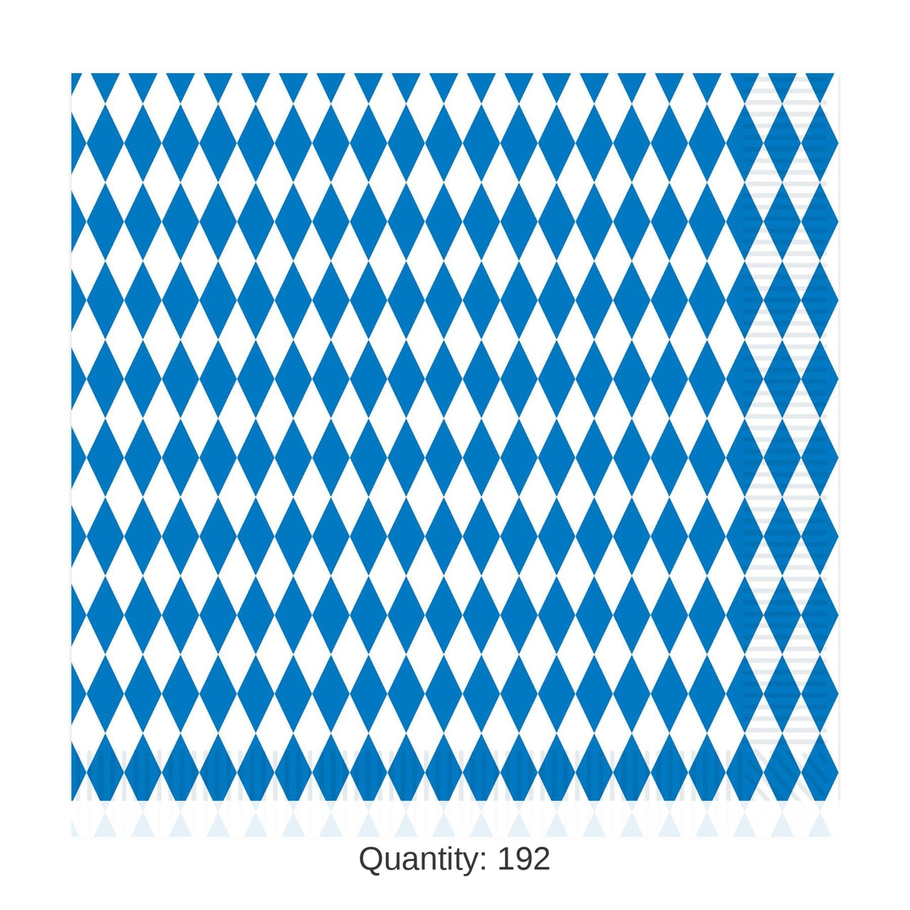 192 Pack Bulk Oktoberfest Blue/White Luncheon Napkins
