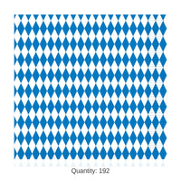 192 Pack Bulk Oktoberfest Blue/White Luncheon Napkins