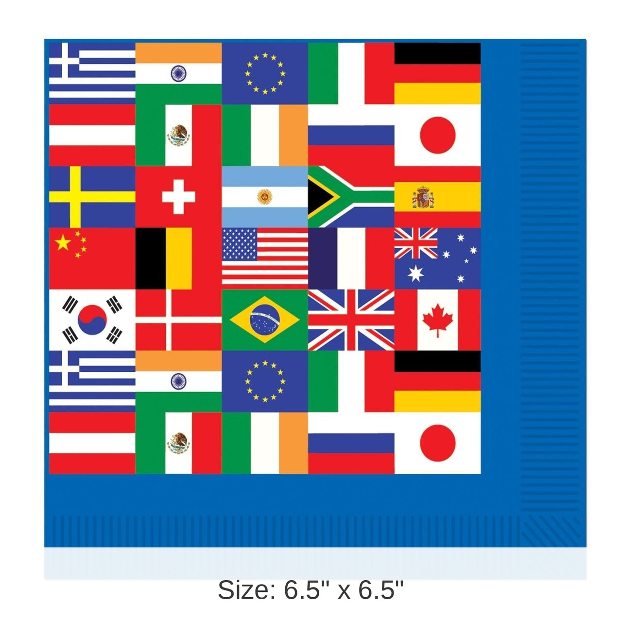192 Pack Bulk International Flag Party Luncheon Napkins