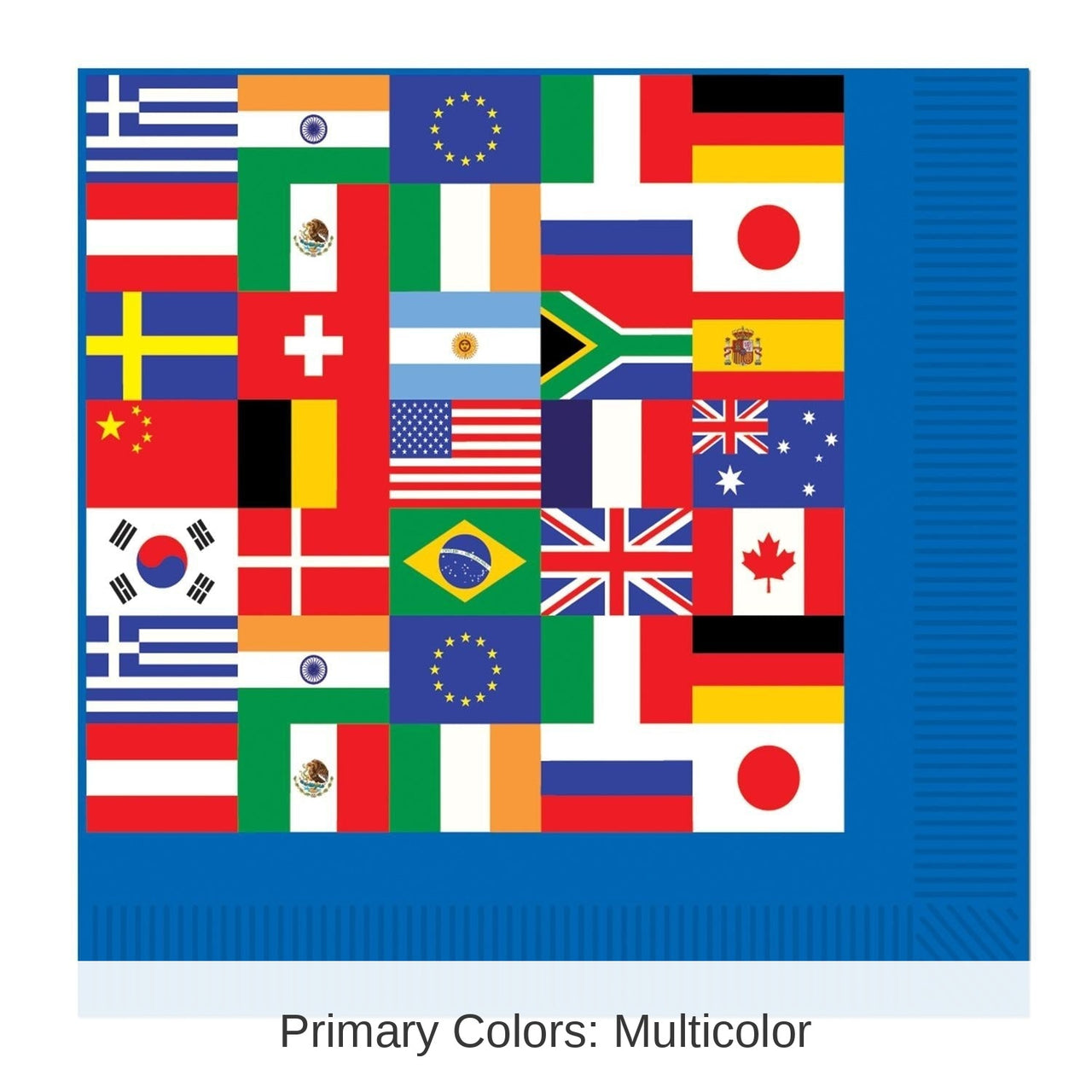 192 Pack Bulk International Flag Party Luncheon Napkins