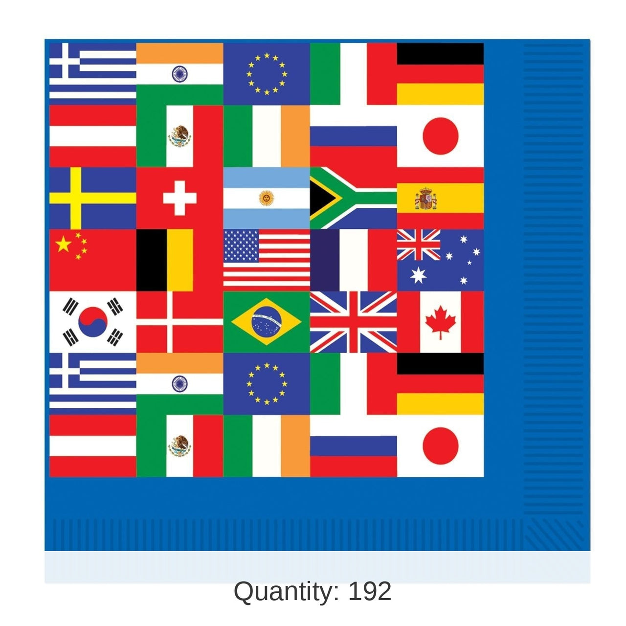 192 Pack Bulk International Flag Party Luncheon Napkins