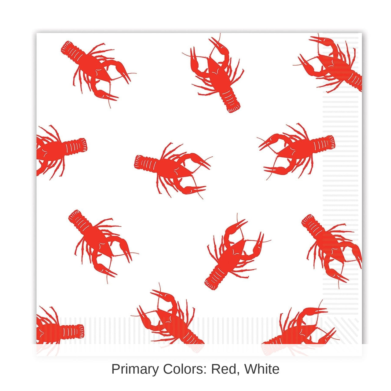 192 Pack Bulk Mardi Gras Crawfish Luncheon Napkins