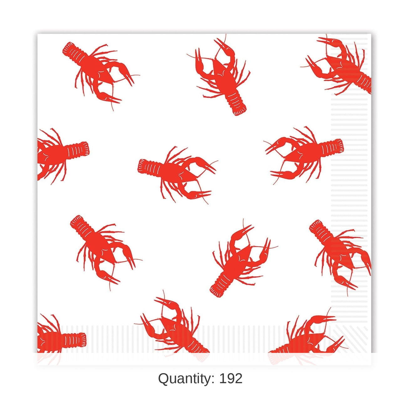 192 Pack Bulk Mardi Gras Crawfish Luncheon Napkins
