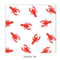 192 Pack Bulk Mardi Gras Crawfish Luncheon Napkins