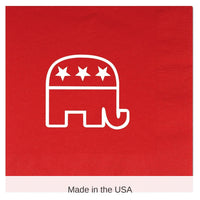 192 Pack Bulk Republican Party Luncheon Napkins 2-Ply red