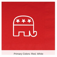 192 Pack Bulk Republican Party Luncheon Napkins 2-Ply red