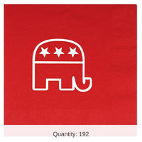 192 Pack Bulk Republican Party Luncheon Napkins 2-Ply red